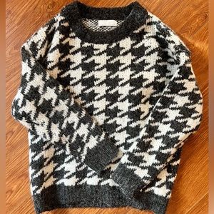 OAK + FORT Houndstooth Sweater - Size S